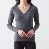 要出典 授乳インナー ベルメゾン 綿混あったかインナー ホットコット クロスオープン